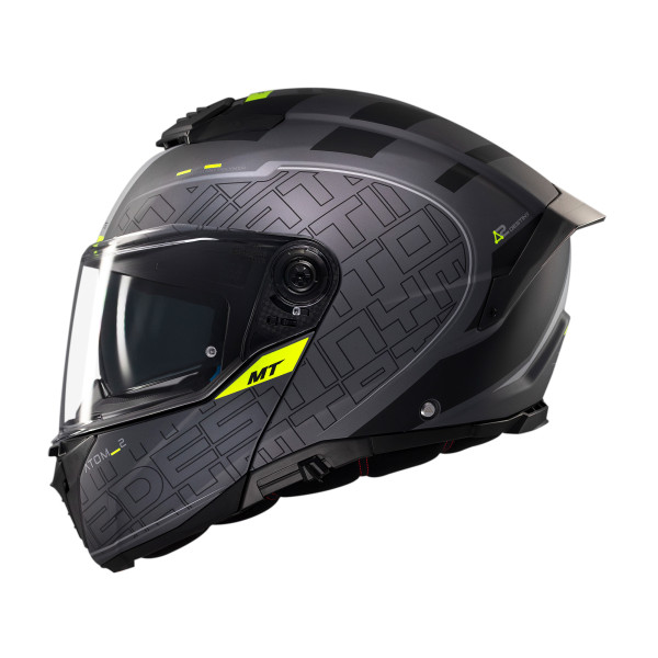 MT Helmets Mt atom 2 destiny c2 matt black/fluo 